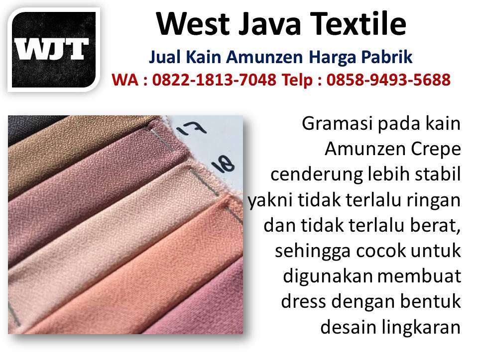 Bahan amunzen grade b - West Java Textile  Lebar-kain-amunzen